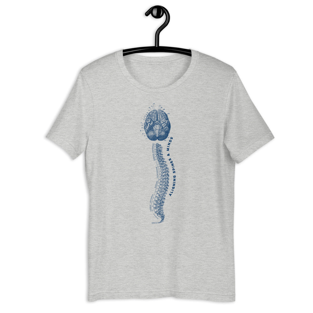 Aligning Spines and Minds Gray Short-Sleeve Unisex T-Shirt