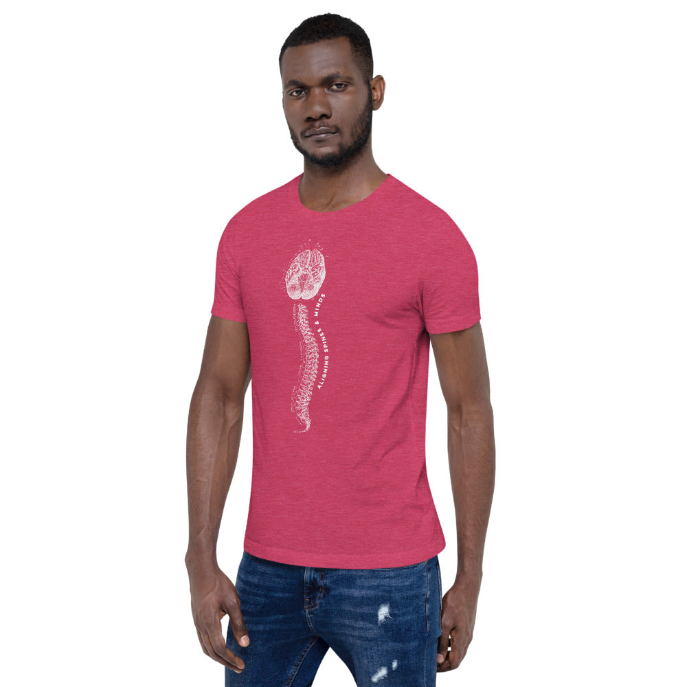 Aligning Spines & Minds Pink Short-Sleeve Unisex T-Shirt